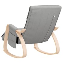 Isla Fabric Rocking Chair In Light Grey