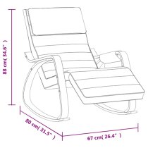 Isla Fabric Rocking Chair In Light Grey