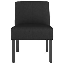 Gilbert Fabric Bedroom Chair In Black With Wooden Legs