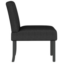 Gilbert Fabric Bedroom Chair In Black With Wooden Legs