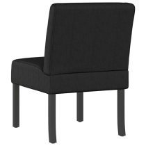 Gilbert Fabric Bedroom Chair In Black With Wooden Legs