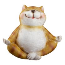 Ocala Polyresin Cat Yoga Trio Sculpture Small In Brown