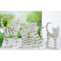 Ocala Polyresin Cat Smile Sculpture Large In White