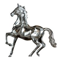 Oro Aluminium Horse Sculpture In Silver