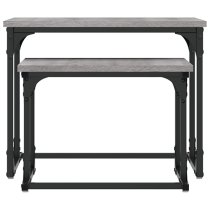 Rivas Wooden Set Of 2 Coffee Tables In Grey Sonoma Oak