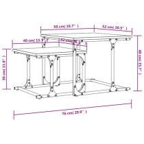 Rivas Wooden Set Of 2 Coffee Tables In Grey Sonoma Oak