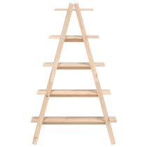 Halle Solid Pinewood Bookshelf 5-Tier In Natural