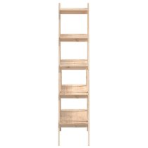 Halle Solid Pinewood Bookshelf 5-Tier In Natural