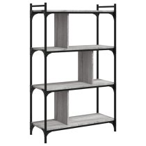 Irving Wooden Bookcase With 4-Tier In Grey Sonoma Oak