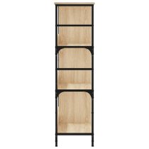 Izola Wooden Bookshelf With 6 Compartments In Sonoma Oak