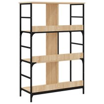 Izola Wooden Bookshelf With 6 Compartments In Sonoma Oak