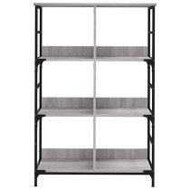 Izola Wooden Bookshelf With 6 Compartments In Grey Sonoma Oak