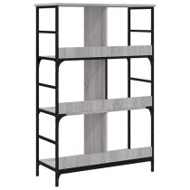 Izola Wooden Bookshelf With 6 Compartments In Grey Sonoma Oak