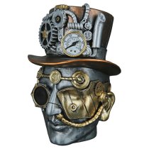 Ocala Polyresin Steampunk Male Sculpture In Silver