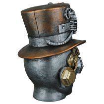 Ocala Polyresin Steampunk Male Sculpture In Silver