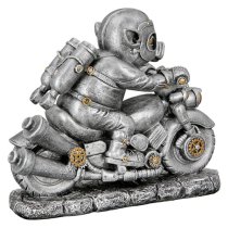 Ocala Polyresin Steampunk Motor Sculpture In Silver