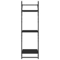 Destin Set Of 2 Wooden Wall Shelf 3-Tier In Black