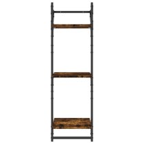 Destin Set Of 2 Wooden Wall Shelf 3-Tier In Smoked Oak