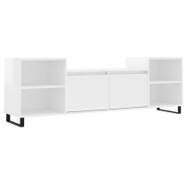 Bergen High Gloss TV Stand With 2 Doors 2 Shelves In White