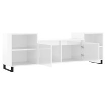 Bergen High Gloss TV Stand With 2 Doors 2 Shelves In White