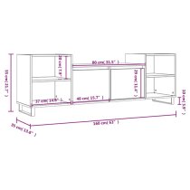 Bergen High Gloss TV Stand With 2 Doors 2 Shelves In White