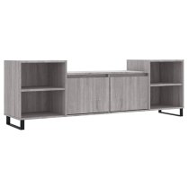 Bergen Wooden TV Stand With 2 Doors 2 Shelves In Grey Sonoma Oak