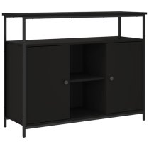 Ambon Wooden Sideboard With 2 Doors In Black