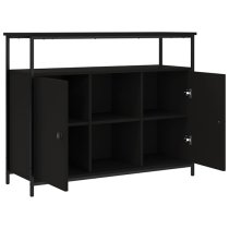 Ambon Wooden Sideboard With 2 Doors In Black