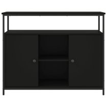 Ambon Wooden Sideboard With 2 Doors In Black