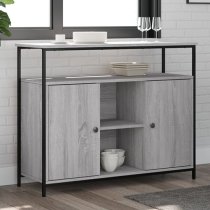 Ambon Wooden Sideboard With 2 Doors In Grey Sonoma Oak