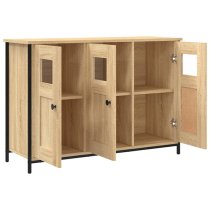 Ambon Wooden Sideboard With 3 Doors In Sonoma Oak