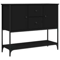 Ambon Wooden Sideboard With 2 Doors 2 Drawers In Black