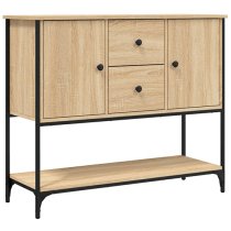 Ambon Wooden Sideboard With 2 Doors 2 Drawers In Sonoma Oak