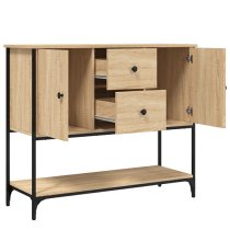 Ambon Wooden Sideboard With 2 Doors 2 Drawers In Sonoma Oak