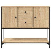 Ambon Wooden Sideboard With 2 Doors 2 Drawers In Sonoma Oak