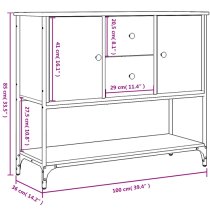 Ambon Wooden Sideboard With 2 Doors 2 Drawers In Sonoma Oak