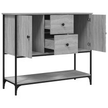 Ambon Wooden Sideboard With 2 Doors 2 Drawers In Grey Sonoma Oak