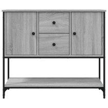 Ambon Wooden Sideboard With 2 Doors 2 Drawers In Grey Sonoma Oak