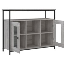 Ambon Wooden Sideboard With 2 Doors 1 Shelf In Grey Sonoma Oak