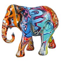 Ocala Polyresin Elephant Sculpture In Multicolour