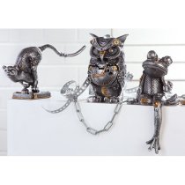 Ocala Polyresin Steampunk Leopard Sculpture In Silver