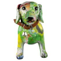 Ocala Polyresin Dog Standing Sculpture In Multicolour