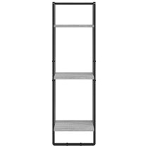 Lagos Wooden Wall Shelf With 6 Compartments In Grey Sonoma Oak