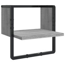 Lagos Wooden Wall Shelf With 6 Compartments In Grey Sonoma Oak