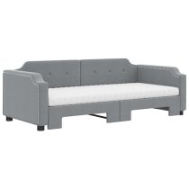 Hervey Fabric Daybed With Guest Bed In Light Grey