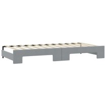 Hervey Fabric Daybed With Guest Bed In Light Grey