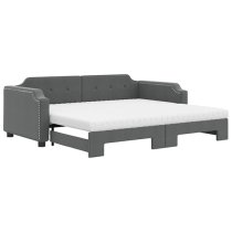 Hervey Fabric Daybed With Guest Bed In Dark Grey