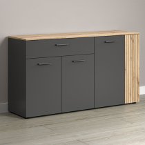 Eilat Wooden Sideboard In Anthracite And Evoke Oak