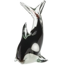 Newark Glass Killer Whale Sculpture In Black