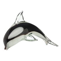 Newark Glass Killer Whale Sculpture In Black